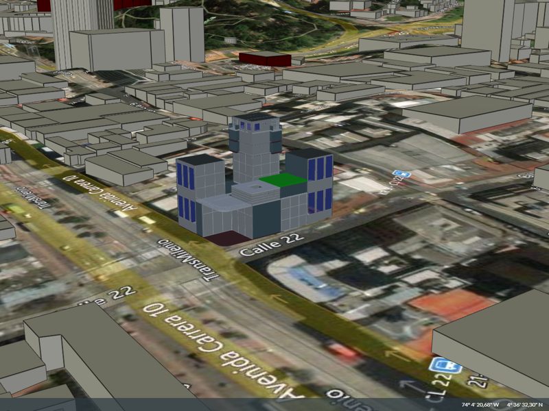 Building model in its city context